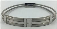Bracciale Borsari gioielli Uomo in Acciaio Diamante 0.01 Ct BRST472 - BRST472